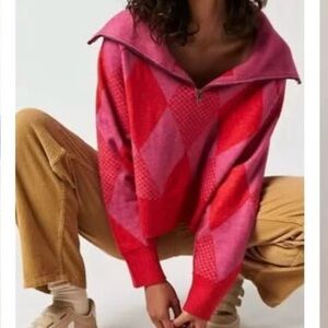 Free People Lucy Half Zip Pullover Size S